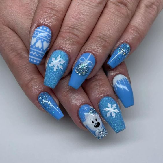 do it yourself Christmas nail art simple