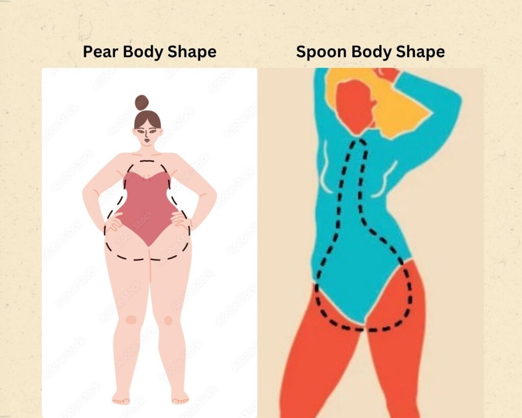 pear and spoon body shape differ